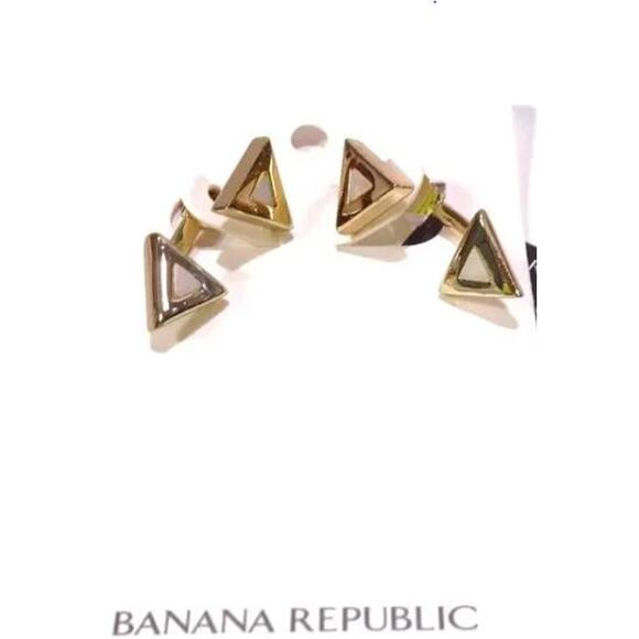 Banana Republic Women's Gold Opal Two Way Arch Earrings NWT 50 - Picture 2 of 3
